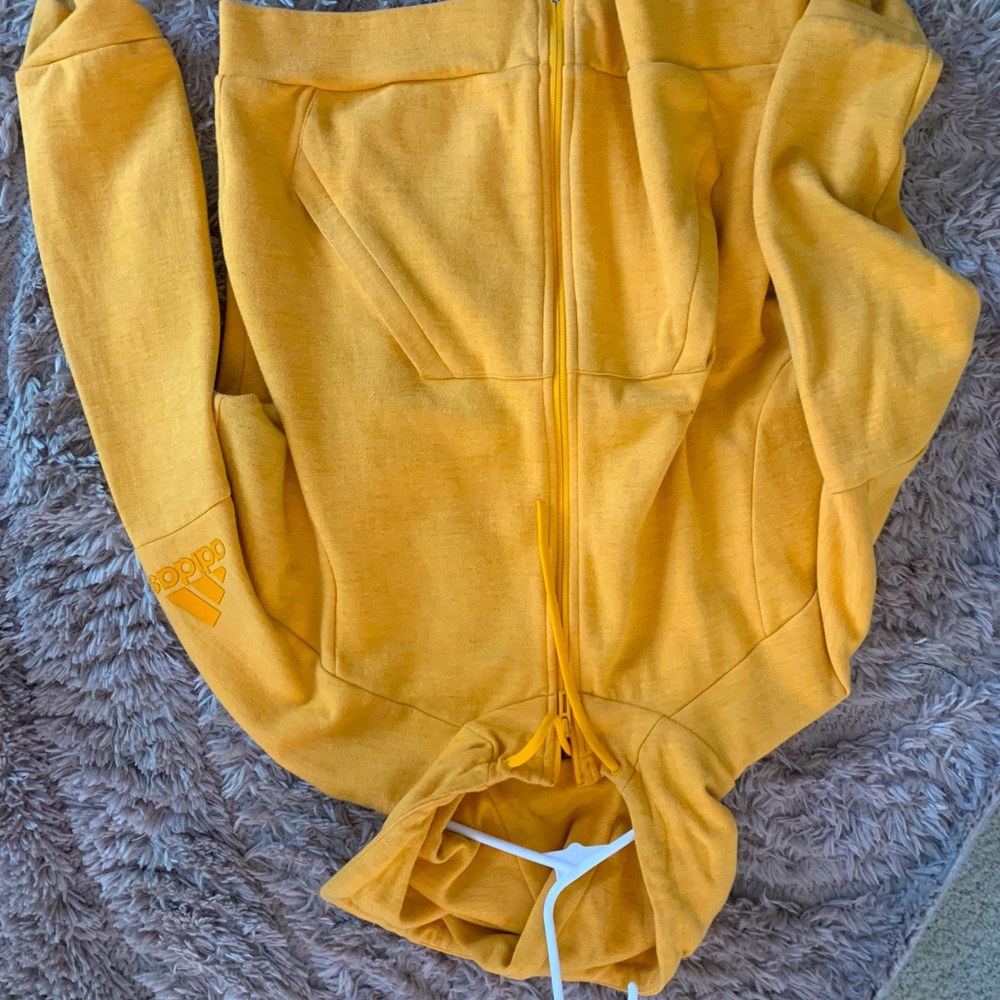 Adidas Medium Yellow Zip Up Hoodie